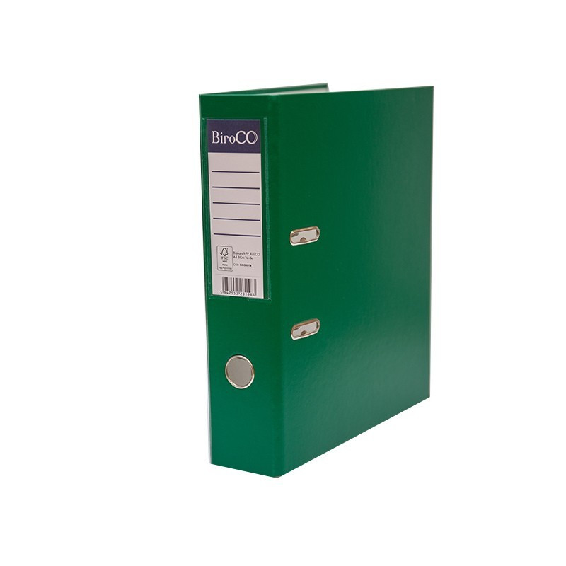 Biblioraft A4, 600 coli, coperta laminata, 8 cm, eticheta detasabila, verde - imagine 3